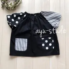 ティアラ様　専用‼️ 半袖スモック 黒90㎝