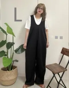 しまむら NON オールインワン ブラック Lサイズ