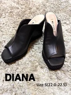 美品 DIANA サンダル S ブラック ウェッジソール - メルカリ