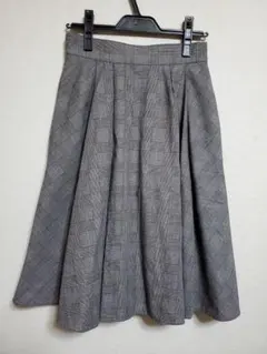 【アースミュージックアンドエコロジー】グレンチェックスカート