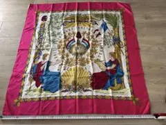 【美品】エルメス カレ90 フランス革命記念 スカーフ 1789シルク ピンク