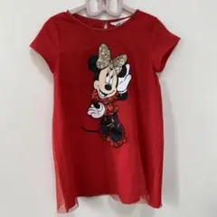 ミニーマウス 赤 ワンピース