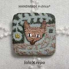 2155＊ブローチ【lolo✖️repo】ミナペルホネン生地使用ꕤハンドメイド