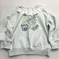 H&M トレーナー　女の子　アイスブルー系　ビックカラー　春　薄手