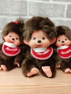 モンチッチブラウンプレミアムスタンダードMお座り＆男の子＆女セットS3点セット