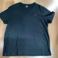 ポロラルフローレン　シンプルな黒に赤のポロのマーク