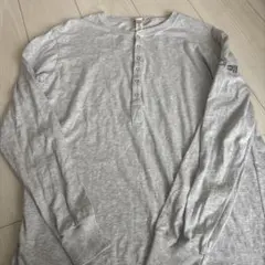 DIESEL ヘンリーネック ロングスリーブTシャツ グレー S