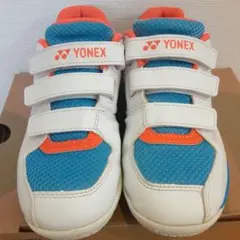 YONEX バドミントンシューズ ホワイト ブルー オレンジ　21.0cmのサムネイル