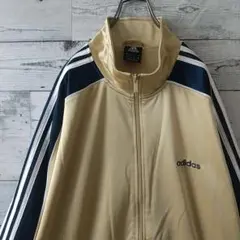 希少カラー・サイズ☆アディダス 刺繍ロゴ トラックジャケット 3L ゴールド