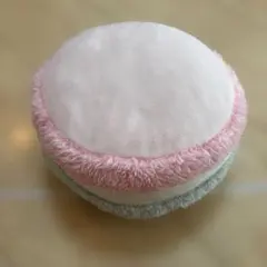 플러피 마카롱 쿠션 핑크 x 블루 지름 약 20cm
