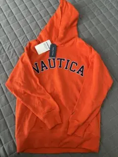 NAUTICA オレンジ フード付きパーカー