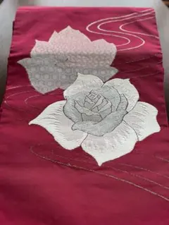 アンティーク名古屋帯☆紅ひわ色に薔薇と古典模様のサムネイル