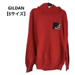 GILDAN 赤色 フード付き　パーカー S アメカジ　USA カレッジのサムネイル