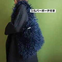 SHIRO アドベントカレンダー 2025 ファー トートバッグ ネイビー シロ