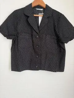 RAY CASSIN ドット柄 半袖シャツ ブラックのサムネイル