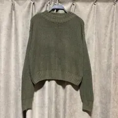 H＆M カーキ 長袖ニットMサイズ