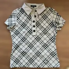 【BURBERRY】 チェック柄 半袖ポロシャツ サイズ2のサムネイル