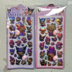 サンリオ　日焼けキティ おしりシール　2枚セット 桃シール　マイメロ　クロミ