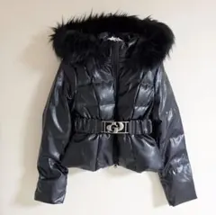 ❤︎未使用❤︎GYDA/ジェイダ☆GDベルト付きフェイクレザーショートダウンコート