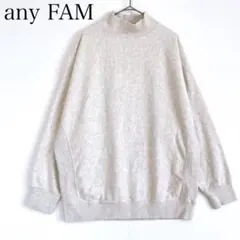 any FAM 美品 スウェット トレーナー ハイネック ライトグレー 長袖