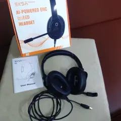 美品　EKSA ヘッドセット USB接続 通話ノイズリダクション マイク搭載