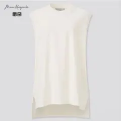 UNIQLO マメクロゴウチ エアリズムコットンオーバーサイズ　ノースリー　L