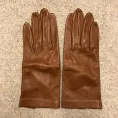 【美品】ブラウン レザー 手袋のサムネイル