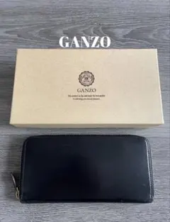 GANZO ガンゾ　シンブライドル　ラウンドファスナー長財布　黒のサムネイル