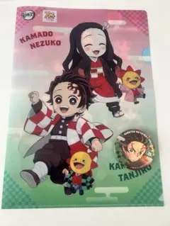 鬼滅の刃 クリアファイル コジマ　　缶バッジ　グッズ　バッヂ