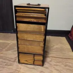 骨董 手提げ 弁当箱 重箱 野点 木製 。漆だったと思いますが、水性工芸漆補修済