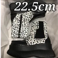 ラスト1◆厚底サイドゴアブーツ 22.5cm アニマル 豹柄