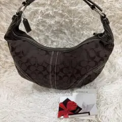 COACH コーチ ホーボー ワンショルダーバッグ ブラウン 三日月Y2K