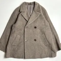 【90s】Y's bis(ワイズビス)シャギーウールビッグピーコート/ワイドのサムネイル