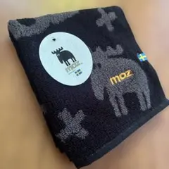 moz タオルハンカチ ブラック ヘラジカ柄のサムネイル