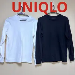 UNIQLO ソフトタッチクルーネックTシャツ 白 黒2枚セット　 Sサイズ