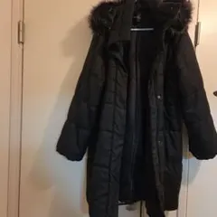 Day's Salon フード付きロングコート ブラック