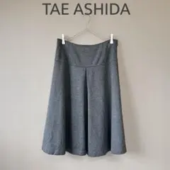 【タエアシダ】11　ダークグレー　スカート　膝丈　オフィカジ　シンプルデザインのサムネイル