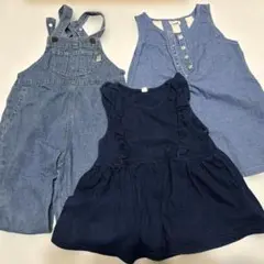 95㎝　デニムセット売り　パンツ、ワンピ、トップス