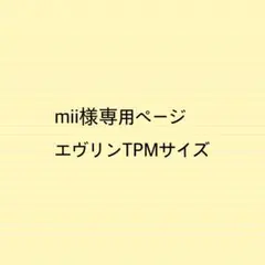 mii様専用ページエヴリンtpmサイズバッグ
