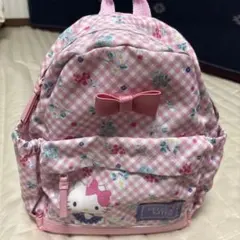 Hello Kitty キッズ リュック ピンク チェック