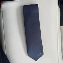 GUCCI ネイビー ネクタイ ロゴパターン