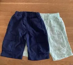 GU カーゴハーフパンツ　100 ＆　UNIQLOリラコ　110 2枚セット