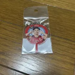 【新品未使用】千葉ジェッツ　選手顔ハートうちわ型キーホルダー　原修太選手