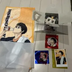 ハイキュー　極楽湯　西谷夕　タオル　もちころりん　缶バッチ