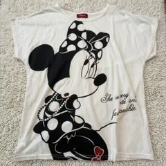 ✨美品✨ディズニー ミニー ラインストーン Tシャツ M 白 ホワイト