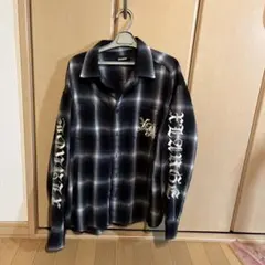XLARGE ブラック系チェック 長袖ネルシャツ M