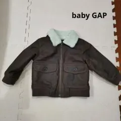 100 ベビーギャップ ボア 革ジャン ライダース レザージャケット アウター