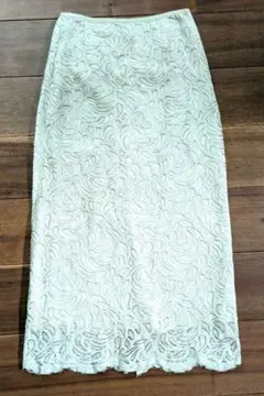 レース タイトスカート クリーム色　36　ロペ　ROPE