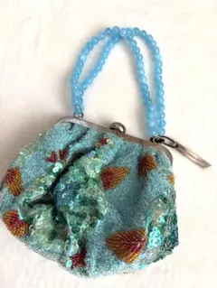 美品✨Francesco Biasia ビーズ装飾ハンドバッグ