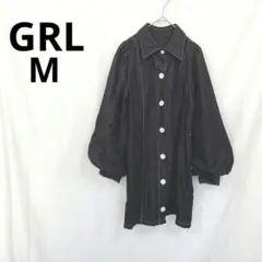 グレイル▶チュニック ワンピース M 黒 バルーンスリーブ シンプル きれいめ
